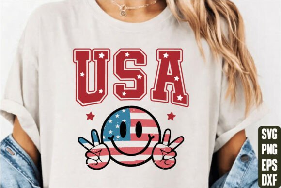 A Creative Graphic Design Asset for USA-themed T-Shirt Designs