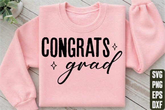An Elegant 'Congrats Grad' Graphic for T-Shirt Designs & Client Projects