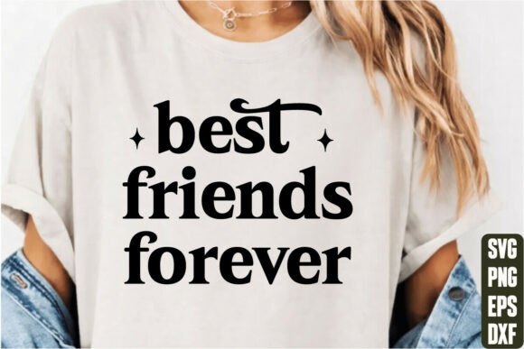 Best Friends Forever: An Elegant T-Shirt Design Asset