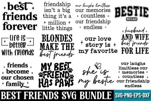 Best Friends SVG Bundle: A Versatile Graphic Design Asset for T-Shirt Designs & Branding