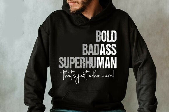 Bold Badass: A Graphic Design Asset for T-Shirt Designs