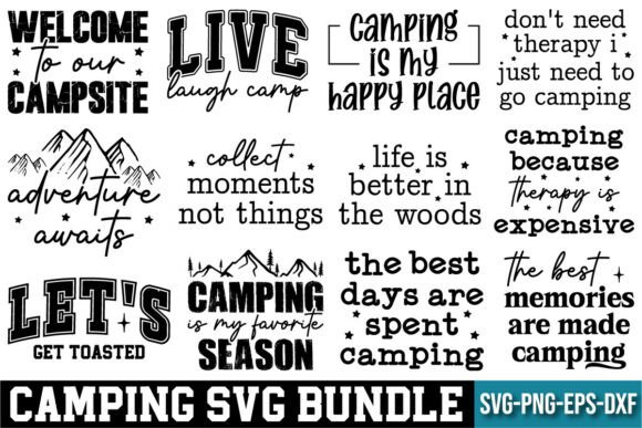 Camping SVG Bundle: Graphics for Crafting & T-Shirt Designs