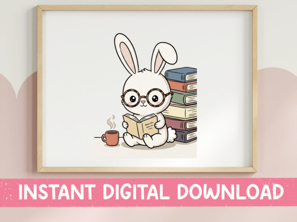 Crafting Cozy Bookish Vibes with a Bunny Graphic