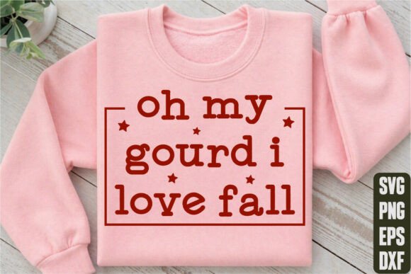 Oh My Gourd I Love Fall: A Versatile Design Asset for Graphics and T-Shirt Designs