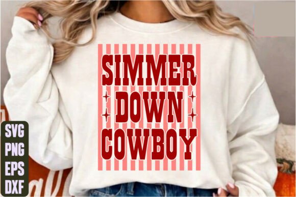Simmer Down Cowboy Graphics for T-Shirt Designs & Campaigns