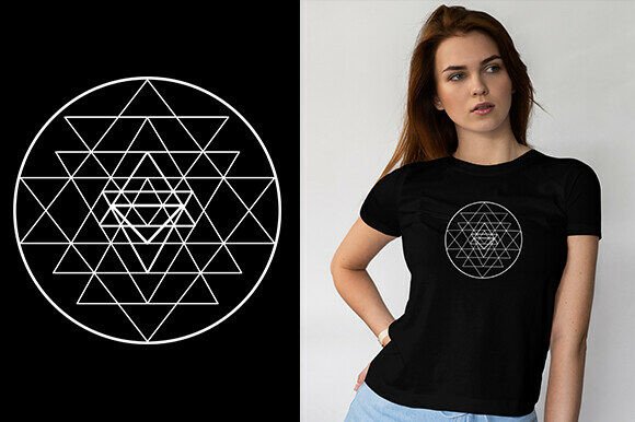 Sri Yantra T-Shirt Graphics for Brand Content